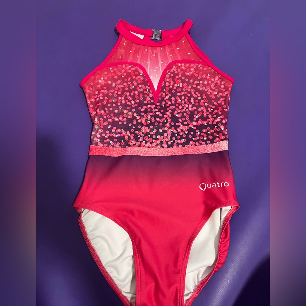 Pink and Red Halter Swimsuit